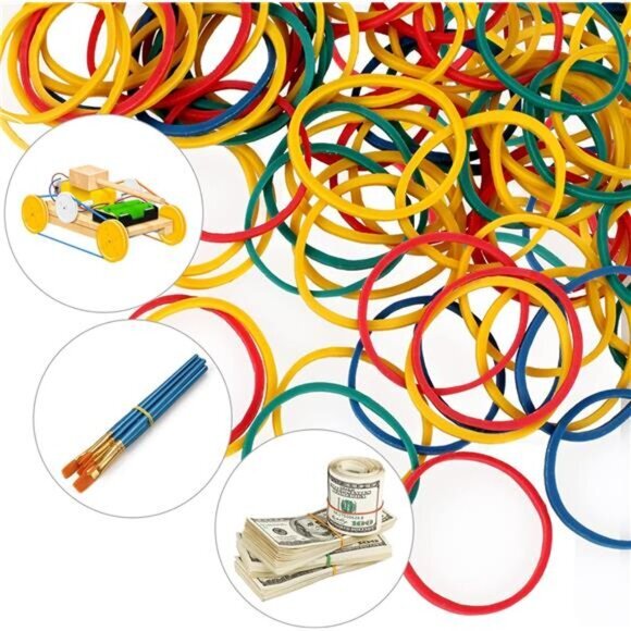 300 Pcs Paper Clips, Binder Clips and Rubber‎ Bands, Office Supply Set - Picture 7 of 7